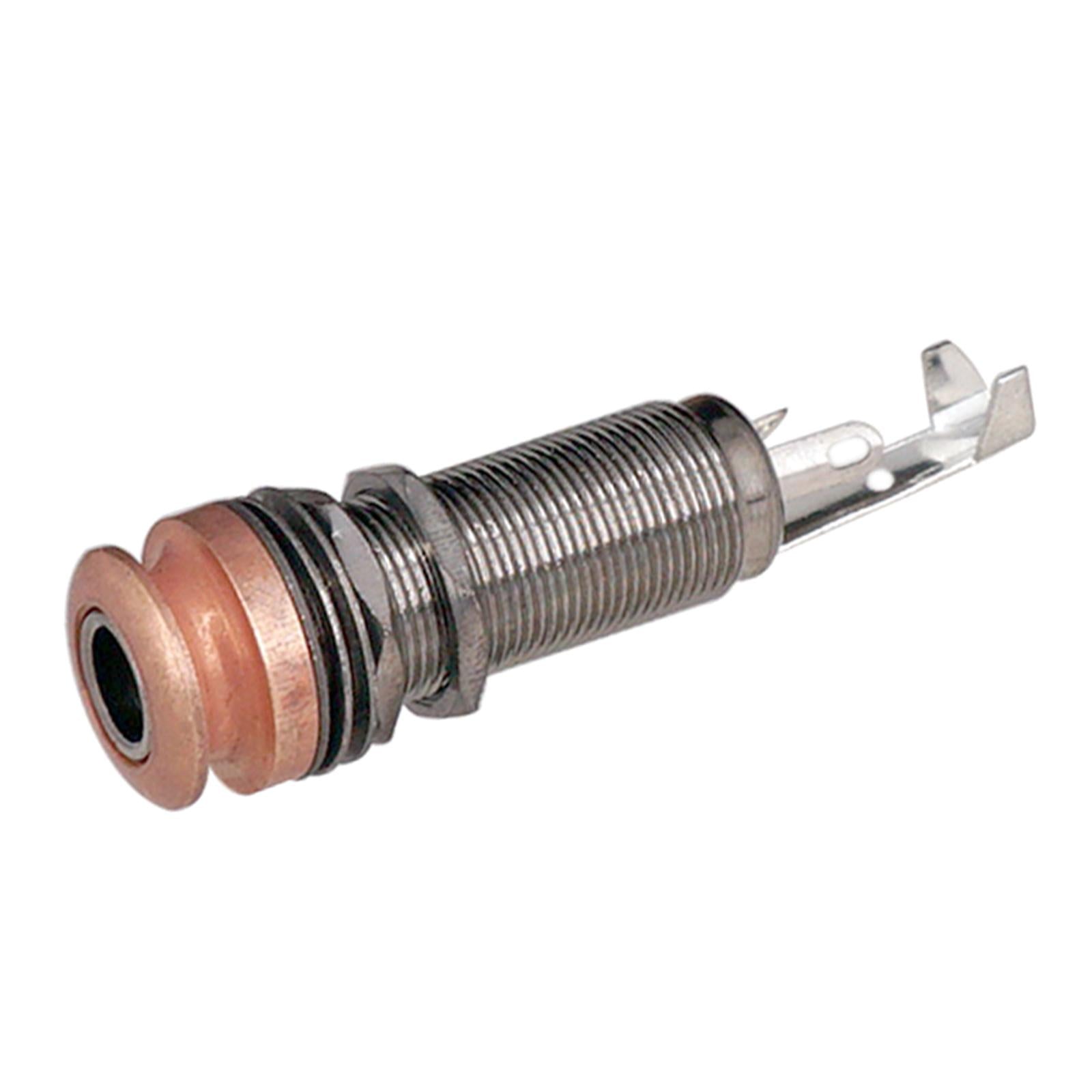 Threaded Cylinder Output Strap EndPin for Electric Guitar Light Brown