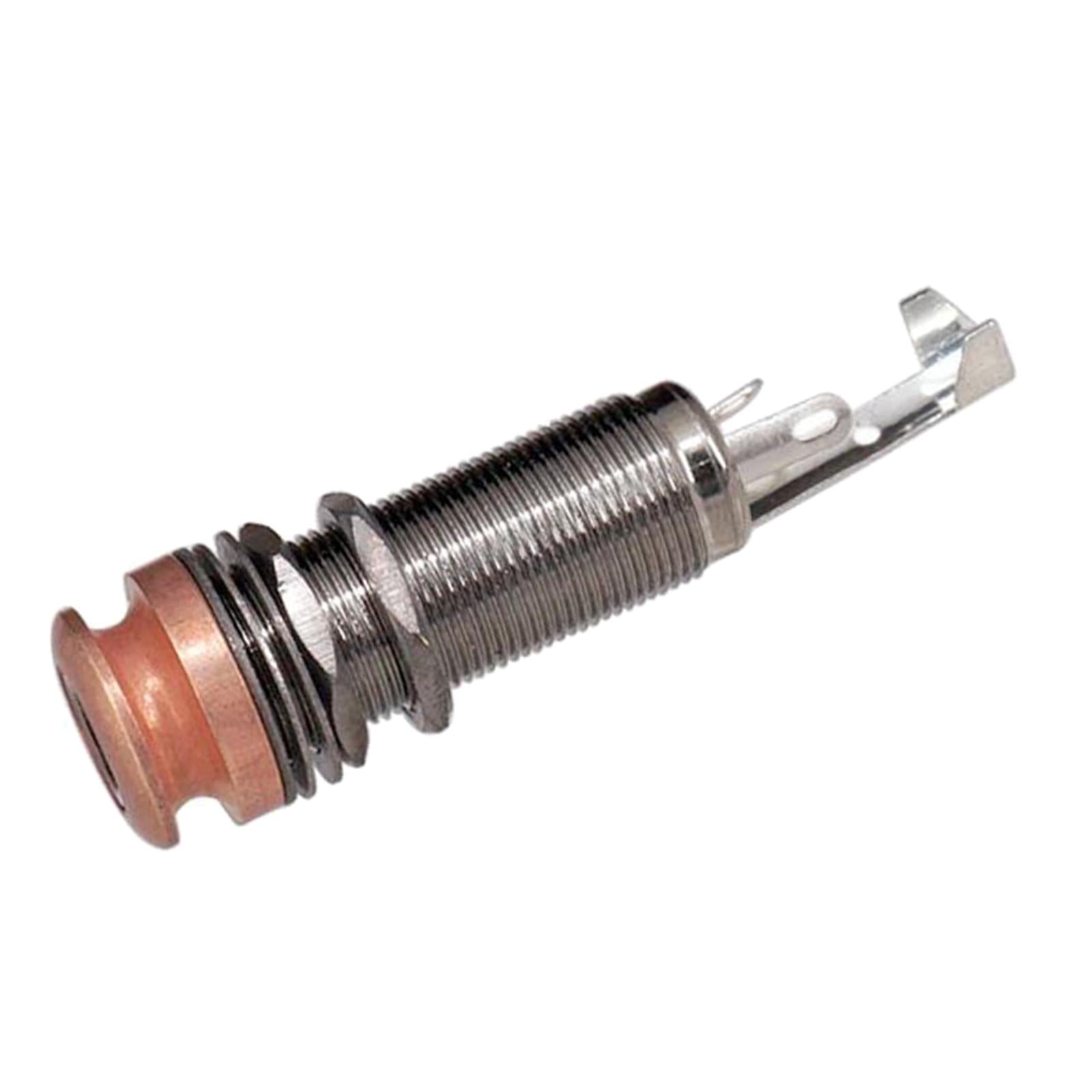 Threaded Cylinder Output Strap EndPin for Electric Guitar Light Brown