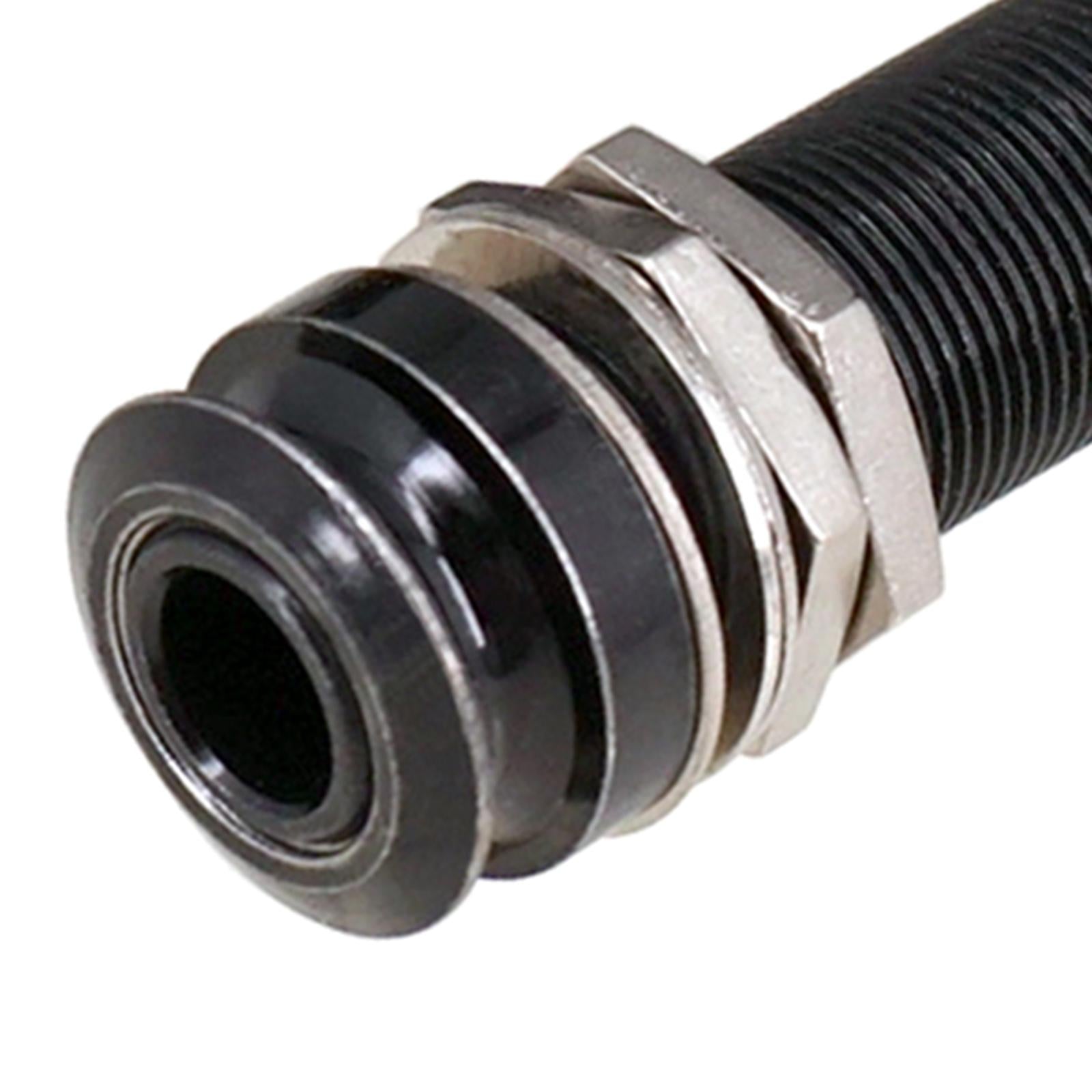 Threaded Cylinder Output Strap EndPin for Electric Guitar Black