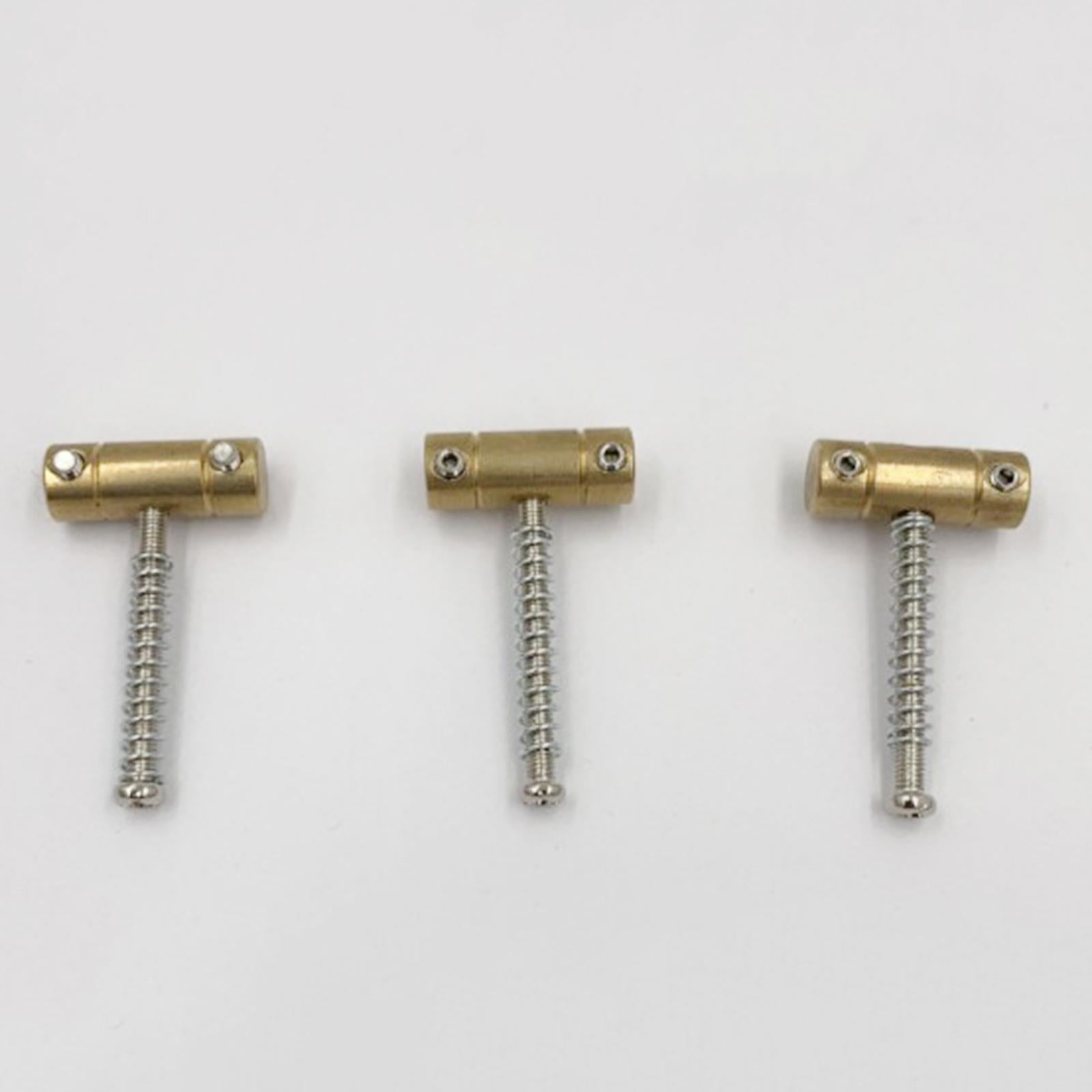Set of 3 Vintage Brass Guitar Saddle for TL Style 6 Strings Guitar Parts