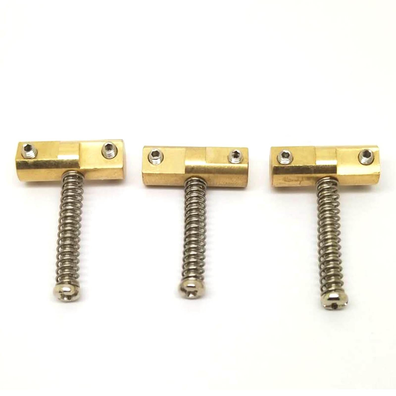 Set of 3 Vintage Brass Guitar Saddle for TL Style 6 Strings Guitar Parts