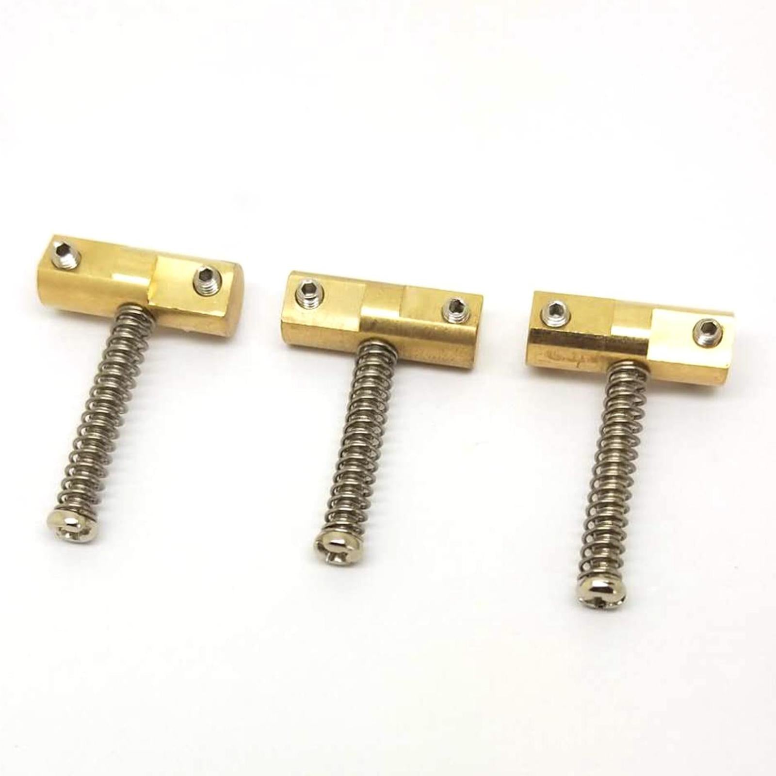 Set of 3 Vintage Brass Guitar Saddle for TL Style 6 Strings Guitar Parts