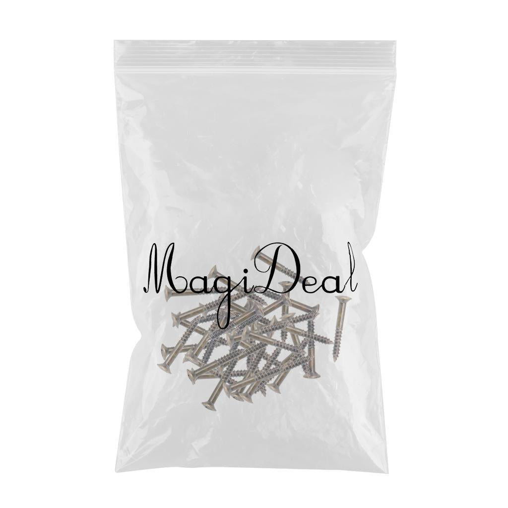 40Pack Guitar Humbucker Pickup Ring Mounting Screws Guitar Parts Bronze