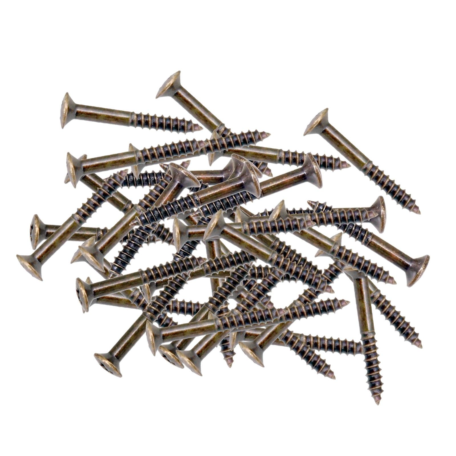 40Pack Guitar Humbucker Pickup Ring Mounting Screws Guitar Parts Bronze