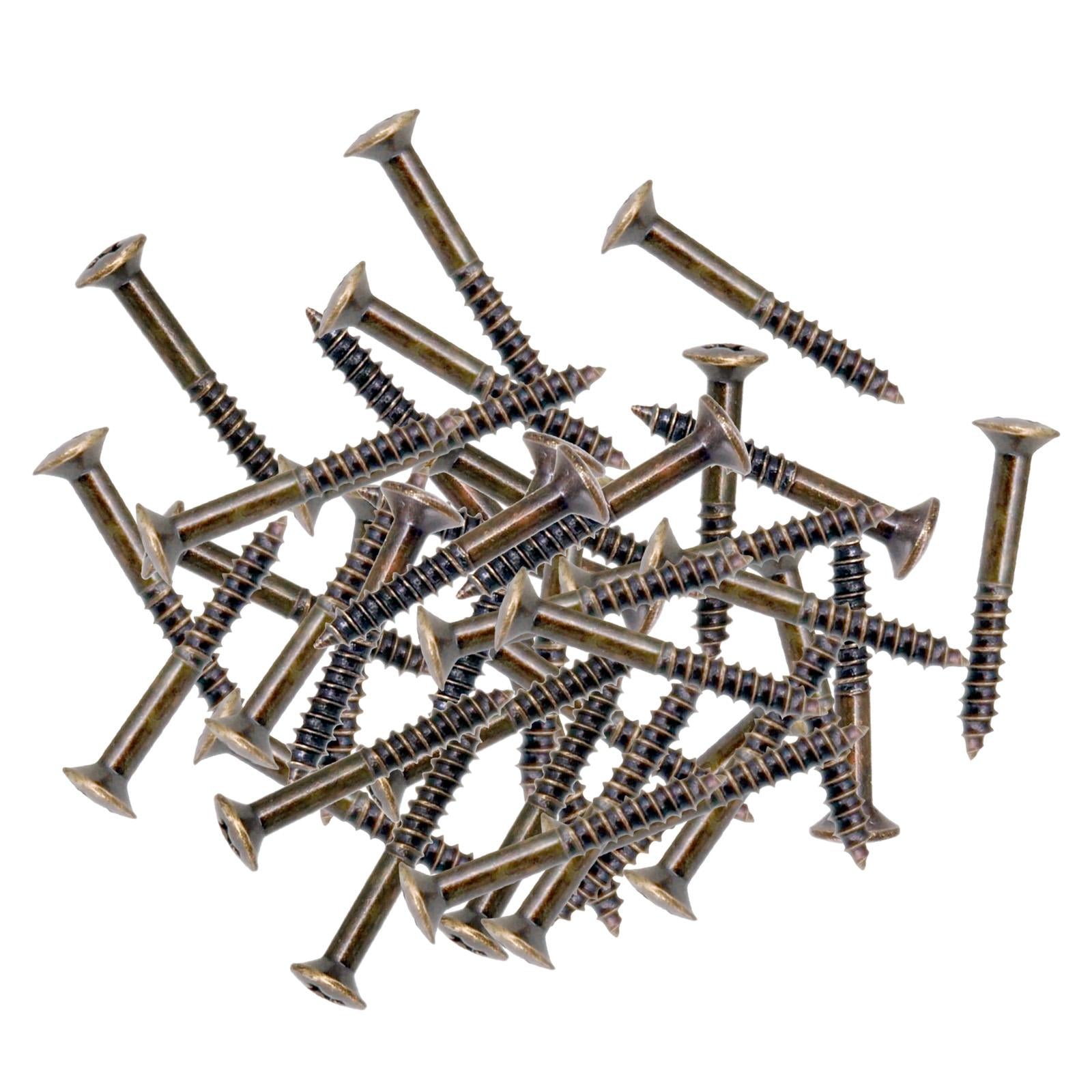 40Pack Guitar Humbucker Pickup Ring Mounting Screws Guitar Parts Bronze