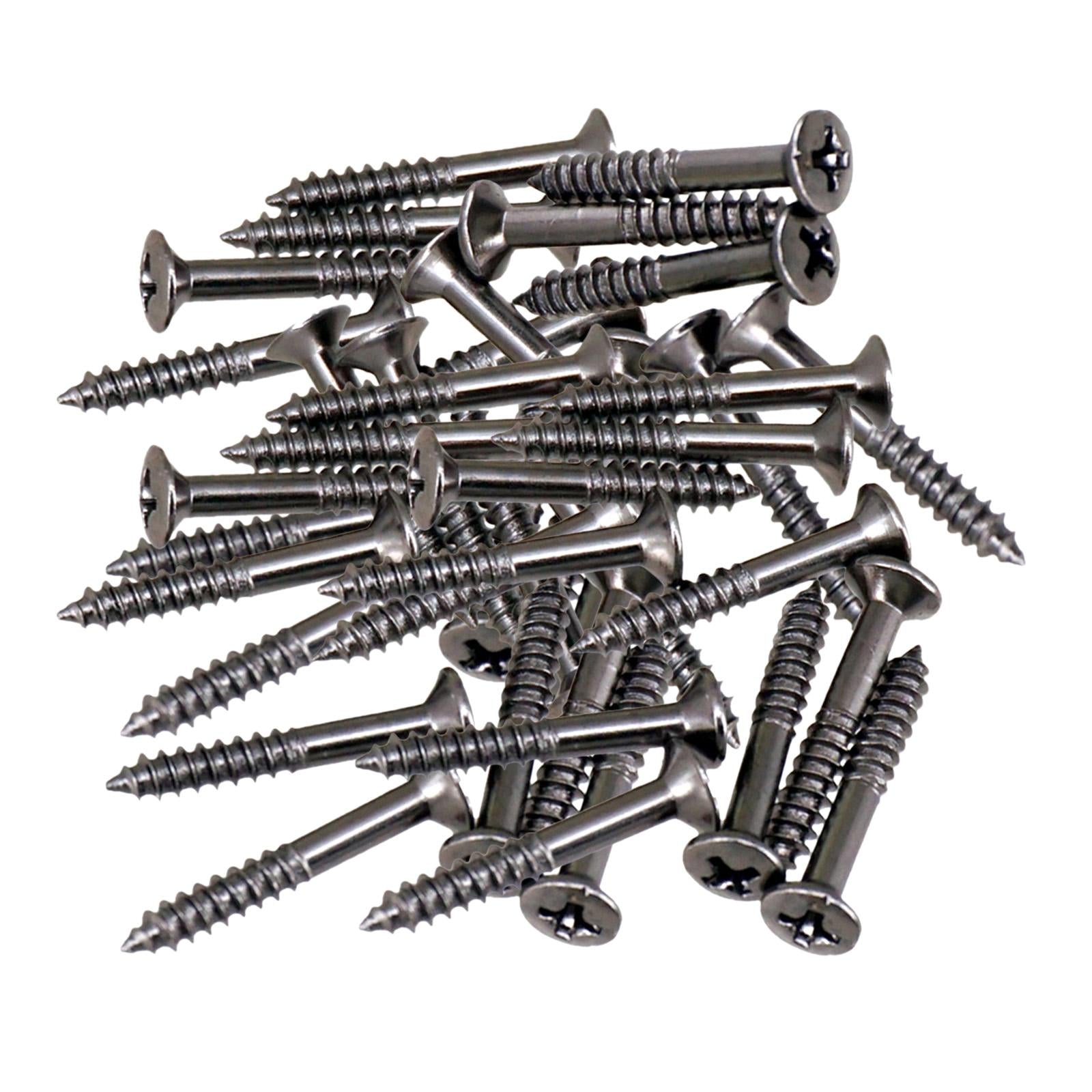 40Pack Guitar Humbucker Pickup Ring Mounting Screws Guitar Parts Black
