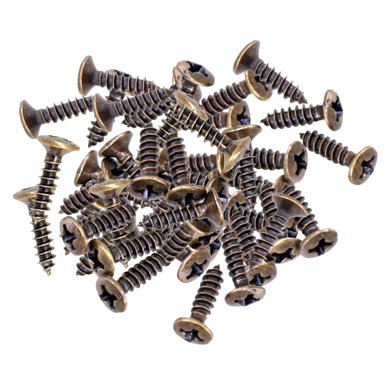 50x Pickguard Mounting Screws for ST SQ Replacement Parts Bronze 3x12mm