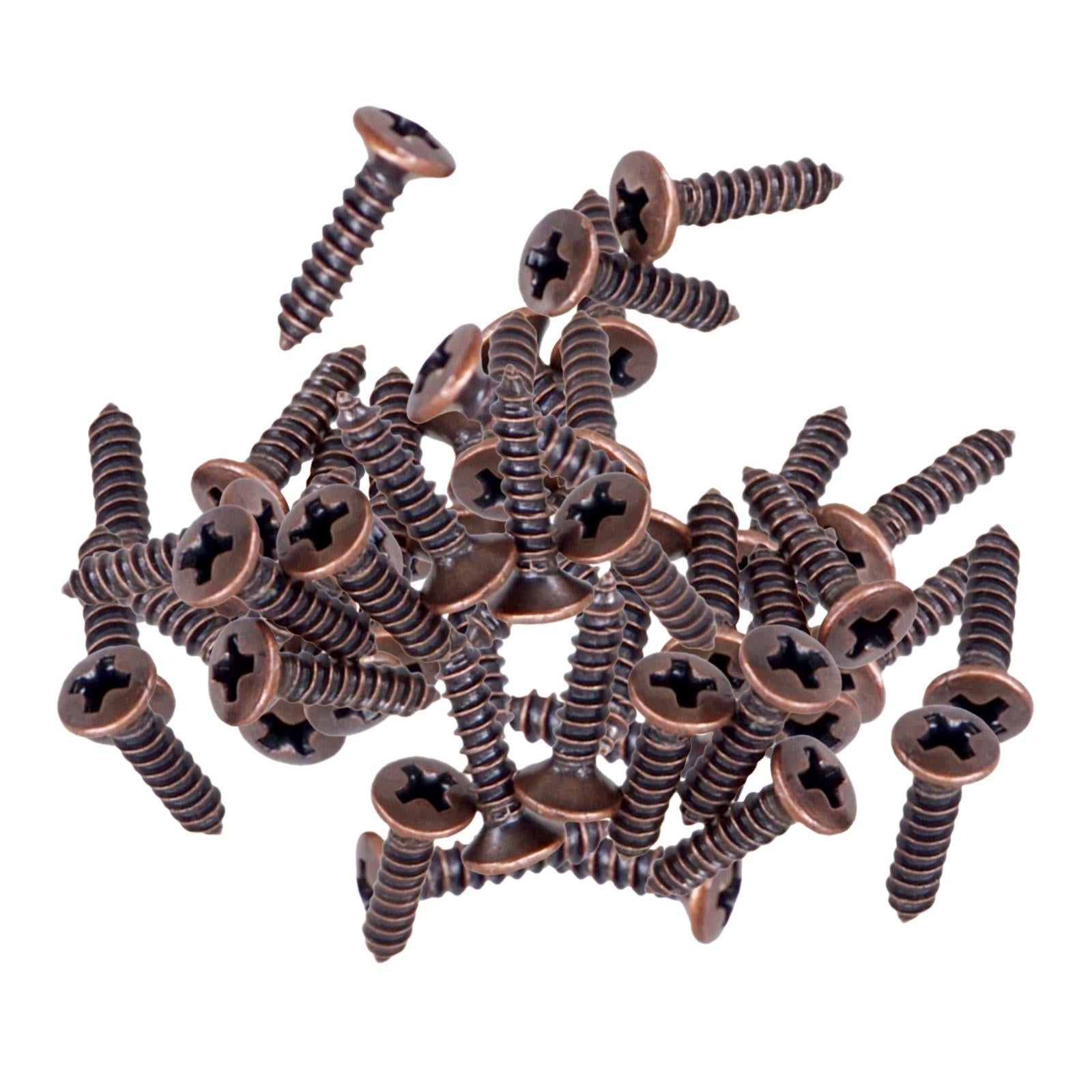 50x Pickguard Mounting Screws for ST SQ Replacement Parts Copper 2.5x12mm