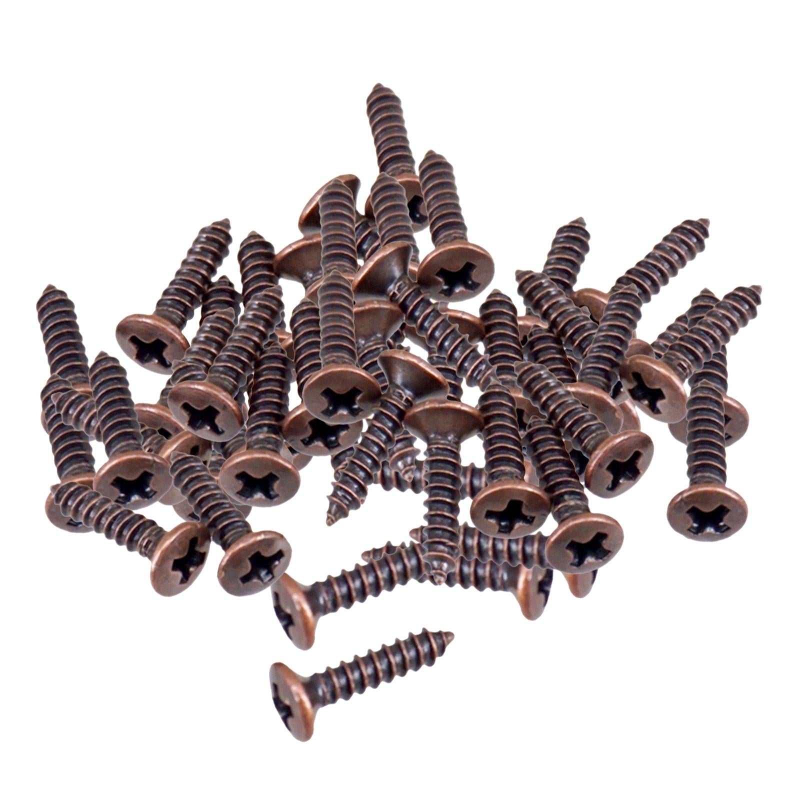 50x Pickguard Mounting Screws for ST SQ Replacement Parts Copper 2.5x12mm