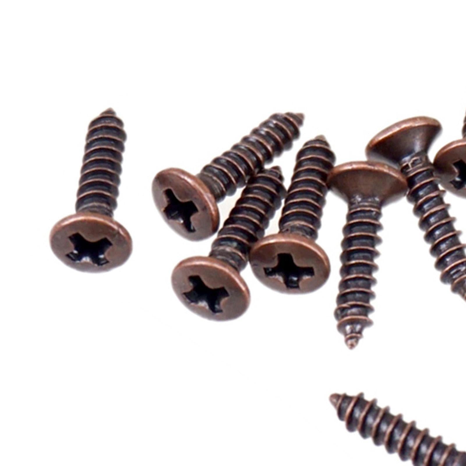 50x Pickguard Mounting Screws for ST SQ Replacement Parts Copper 2.5x12mm