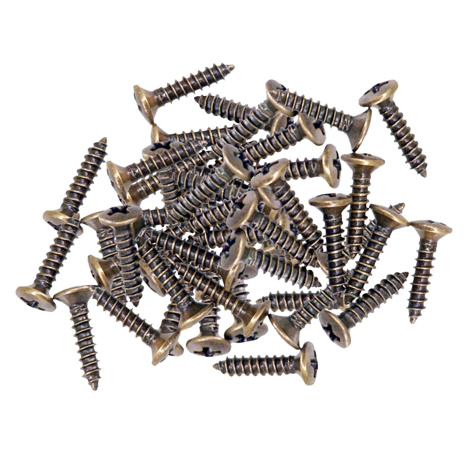 50x Pickguard Mounting Screws for ST SQ Replacement Parts Bronze 2.5x12mm