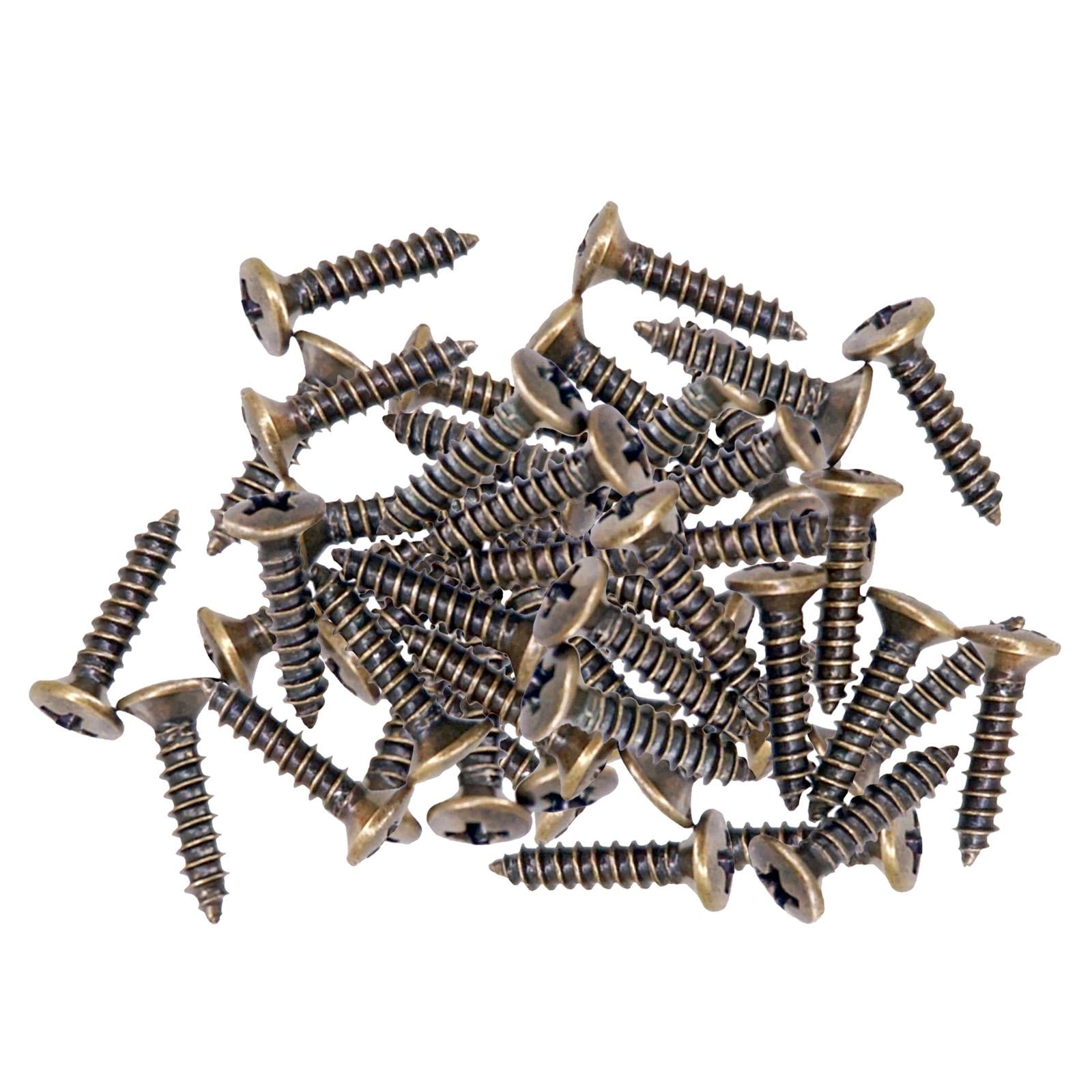 50x Pickguard Mounting Screws for ST SQ Replacement Parts Bronze 2.5x12mm