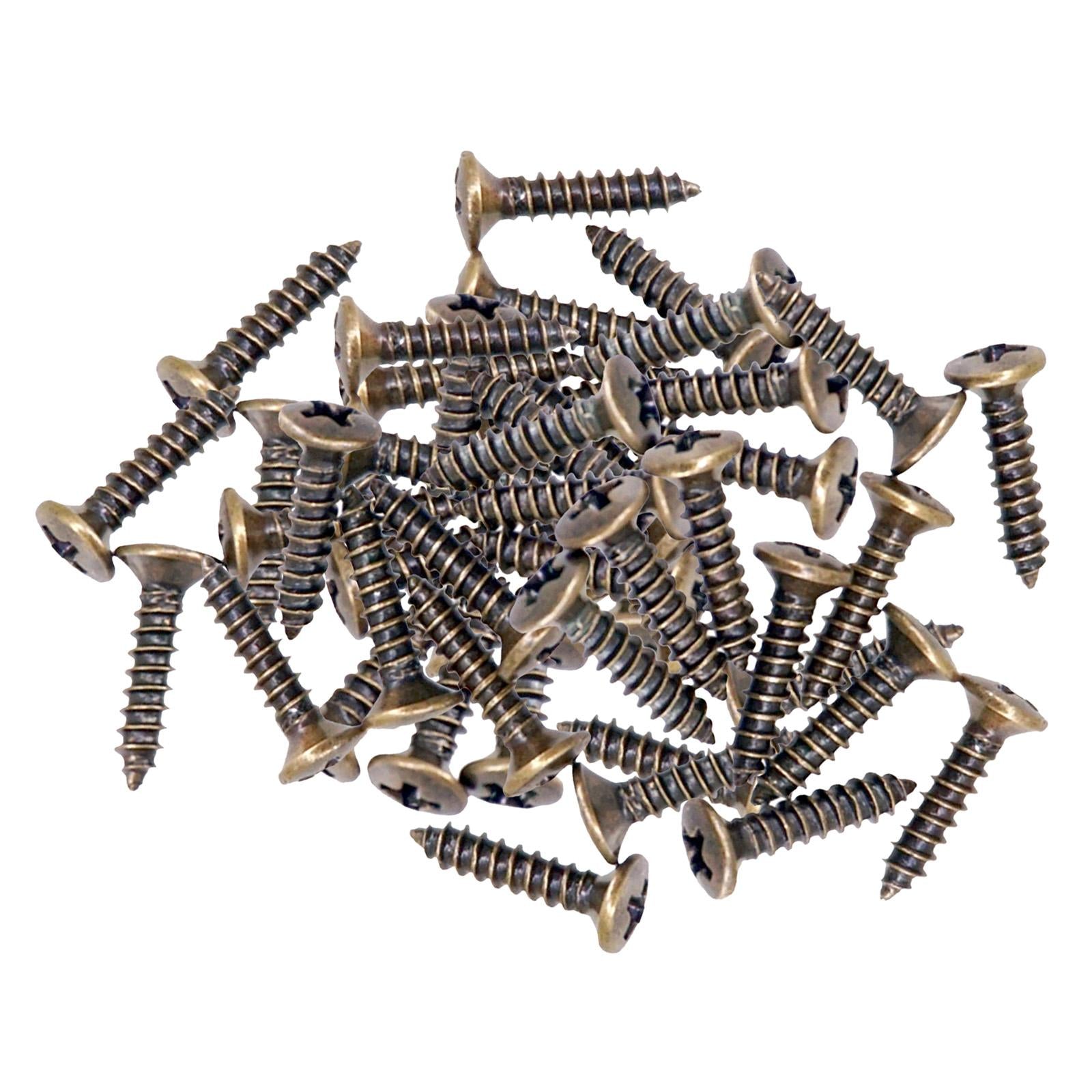 50x Pickguard Mounting Screws for ST SQ Replacement Parts Bronze 2.5x12mm