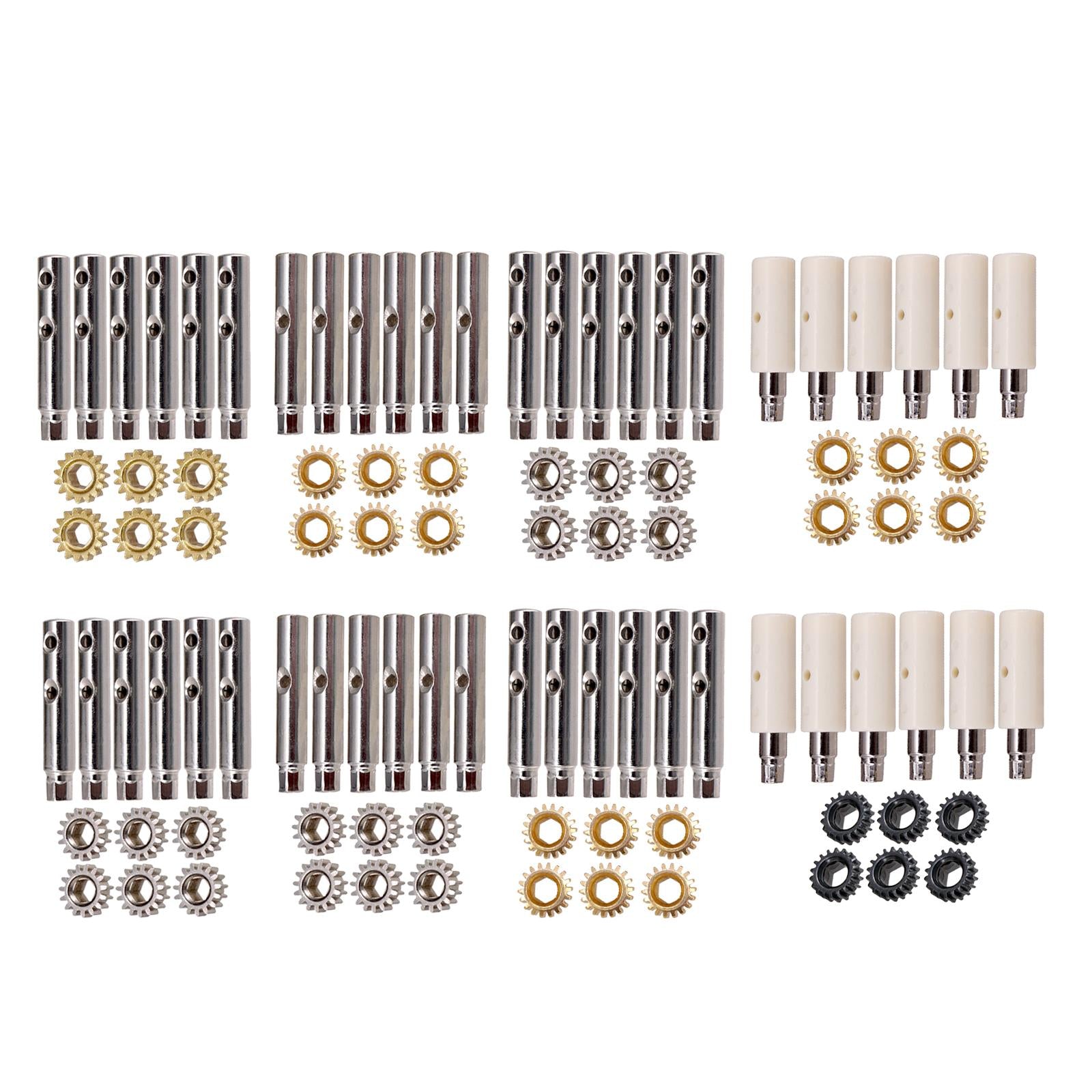 6Pcs Guitar Tuning Pegs Tuners Machine Heads Gear and Pins Parts Style1