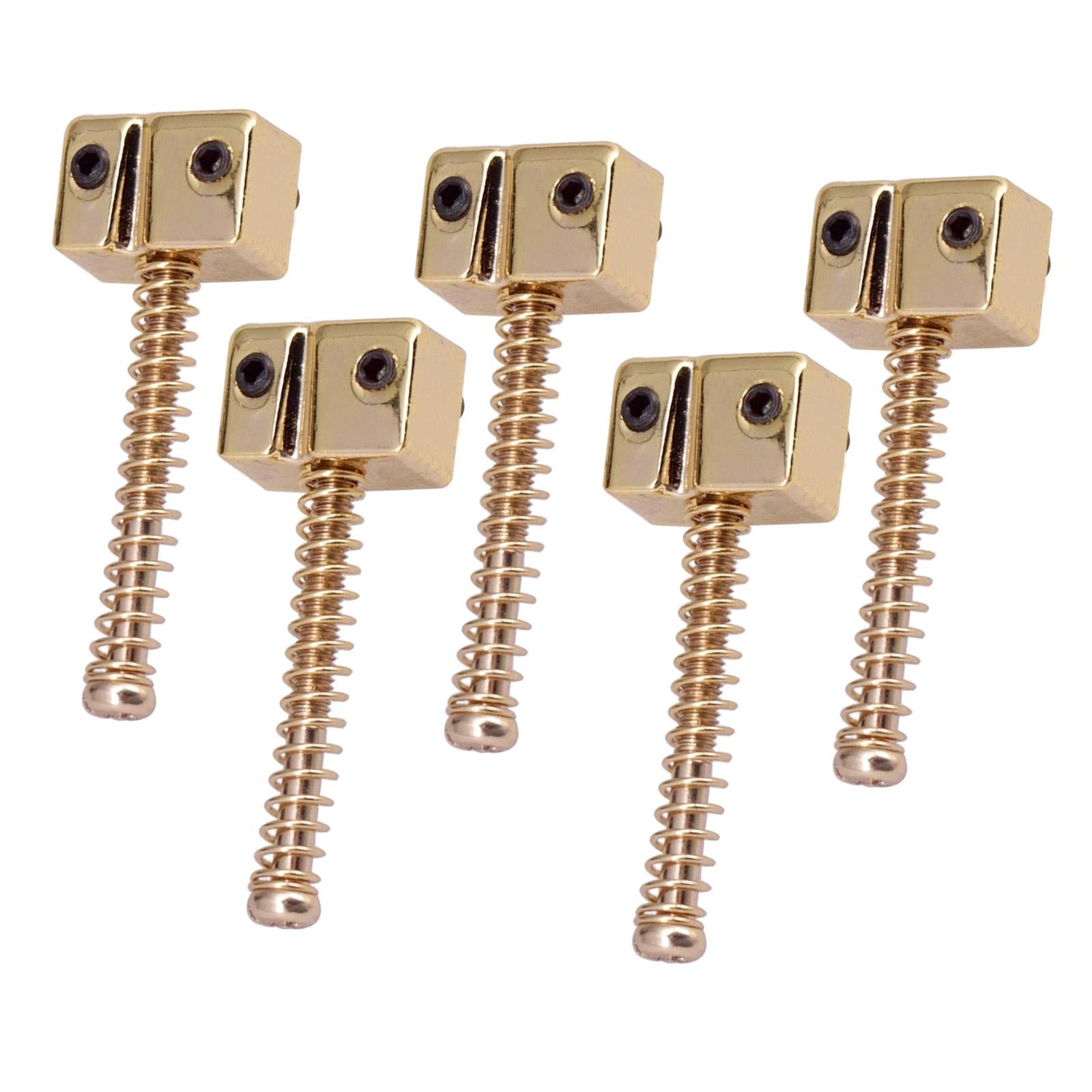 5pcs Zinc Alloy Saddle String Bridge for Bass Instrument Accessories Gold