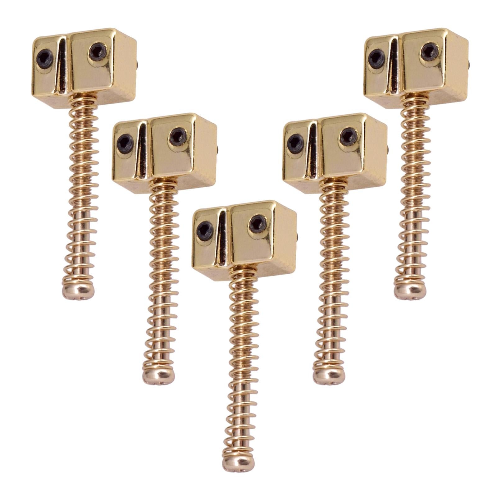 5pcs Zinc Alloy Saddle String Bridge for Bass Instrument Accessories Gold
