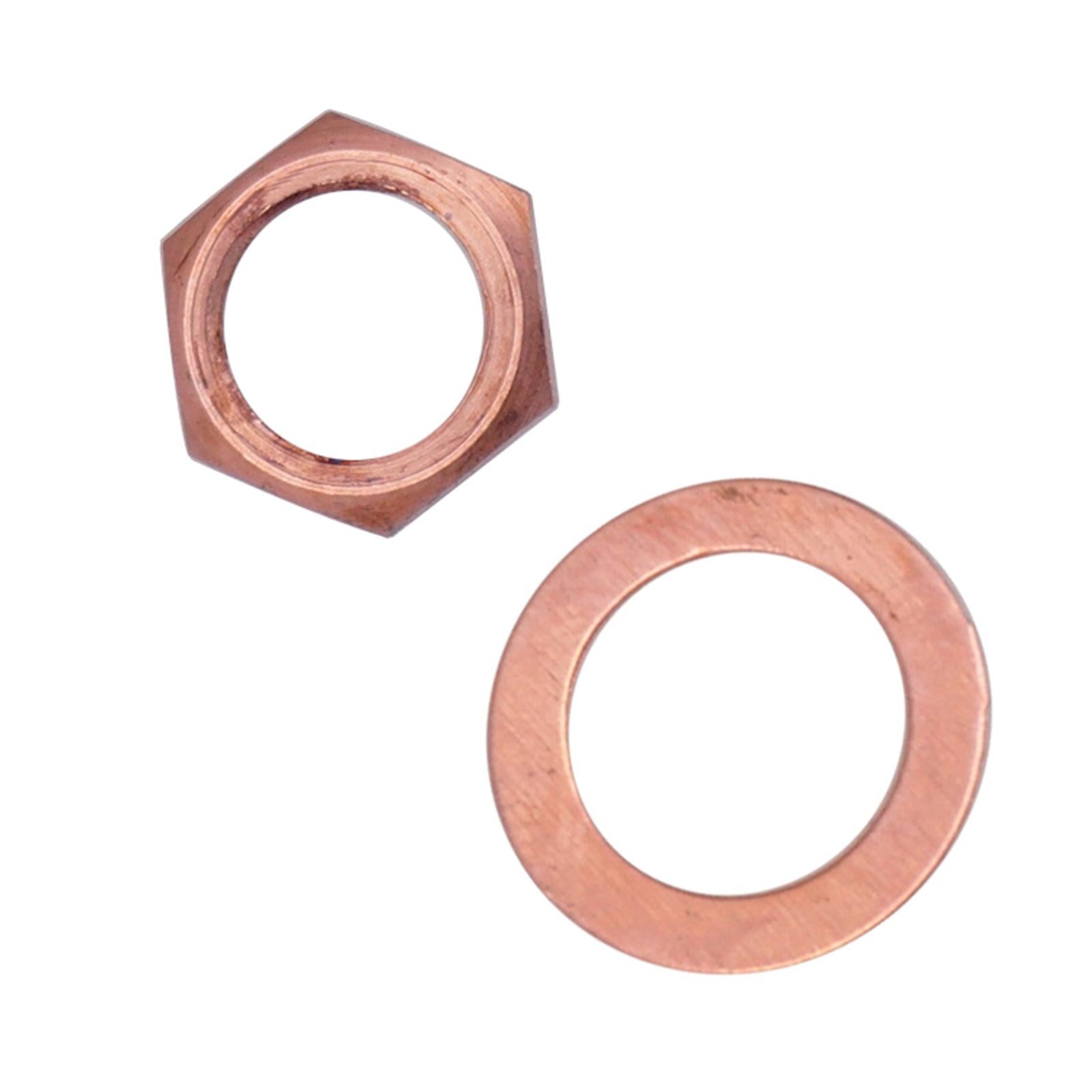 10pcs 3/8 Guitar Jack Output Nuts with Lock Washer Set for Guitar Bass Parts
