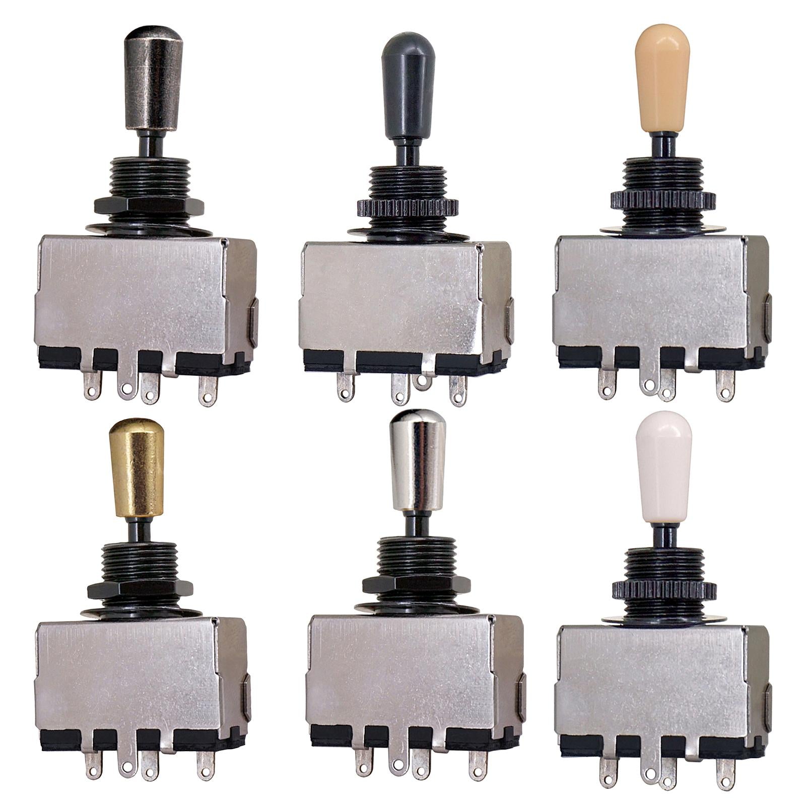 3 Way Pickup Selector Tone Switch Copper Knob Electric Guitar Parts Gold