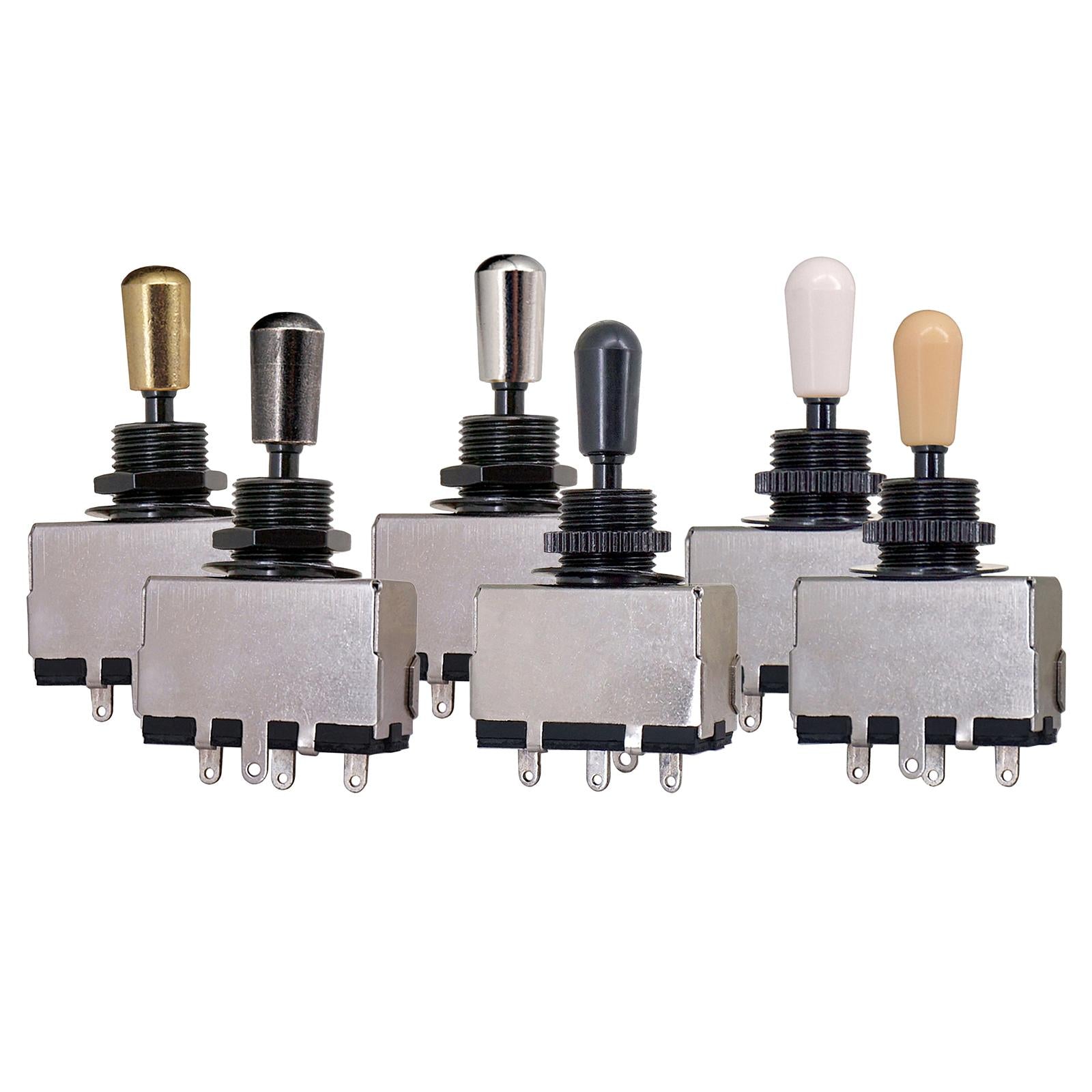 3 Way Pickup Selector Tone Switch Copper Knob Electric Guitar Parts Gold