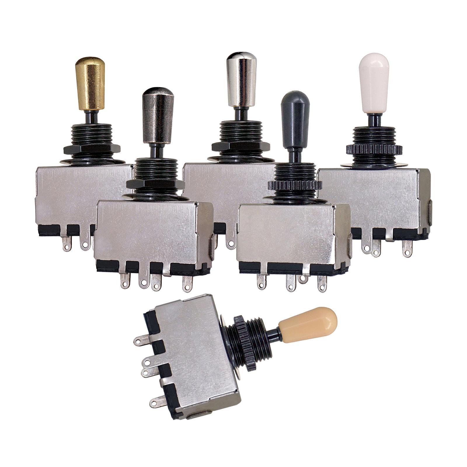 3 Way Pickup Selector Tone Switch Copper Knob Electric Guitar Parts Gold