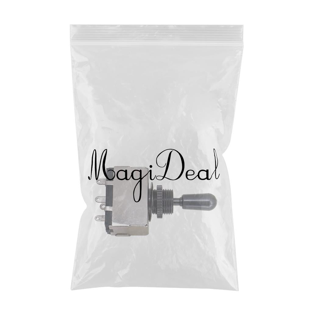 3 Way Pickup Selector Tone Switch Copper Knob Electric Guitar Parts  Black