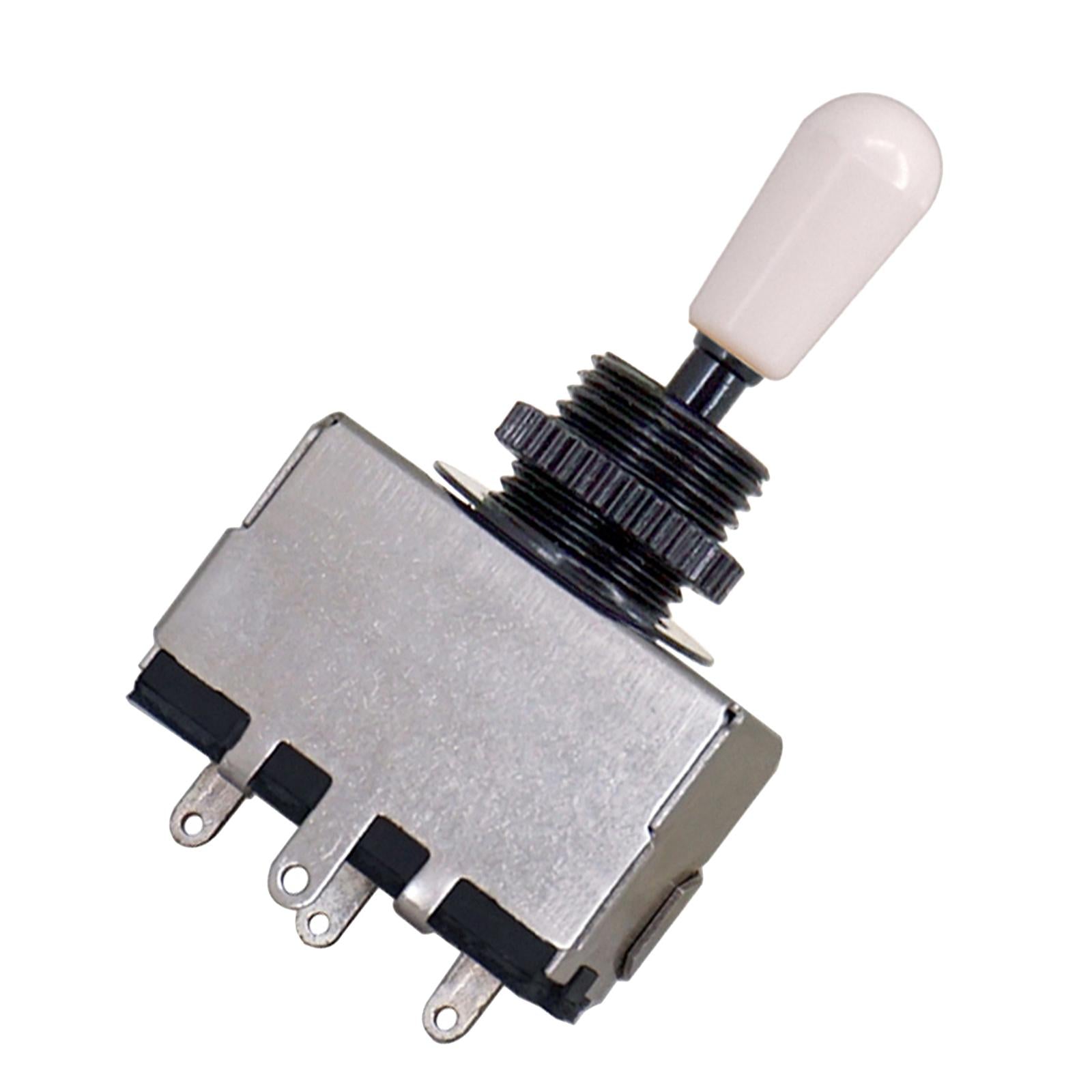 3 Way Pickup Selector Tone Switch Copper Knob Electric Guitar Parts  White