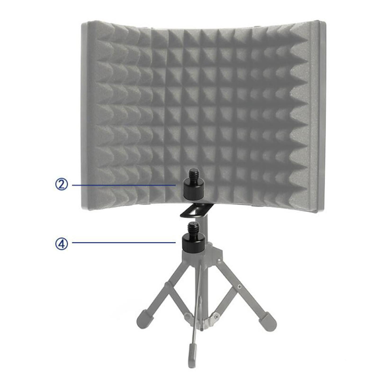 Studio Microphone Isolation Shield with Stand Filter Vocal for Condenser Mic