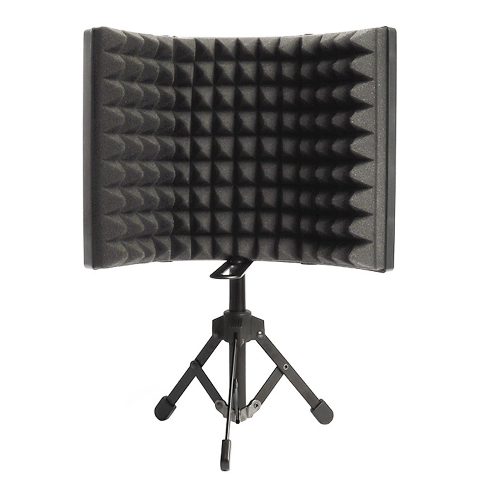 Studio Microphone Isolation Shield with Stand Filter Vocal for Condenser Mic