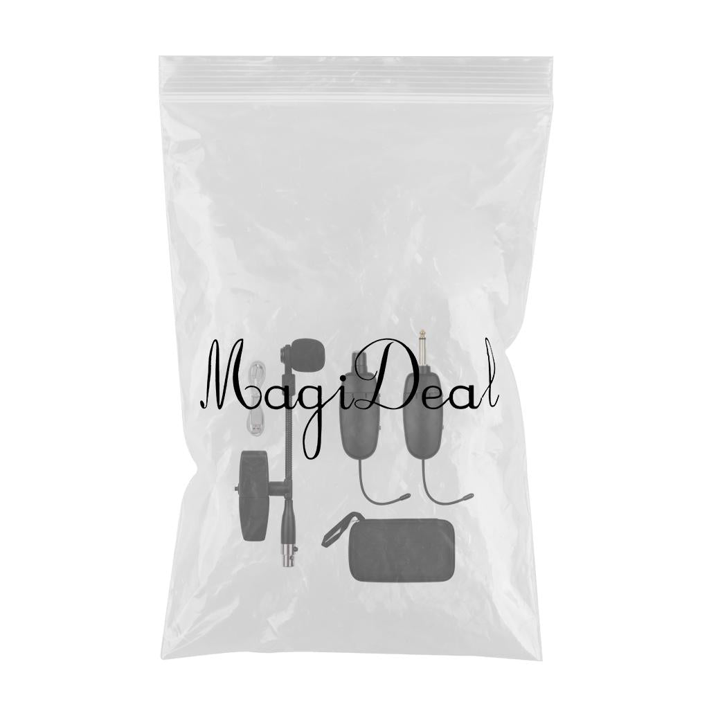 UHF Wire-less Saxophone Microphone Brass Mic System Receiver & Transmitter