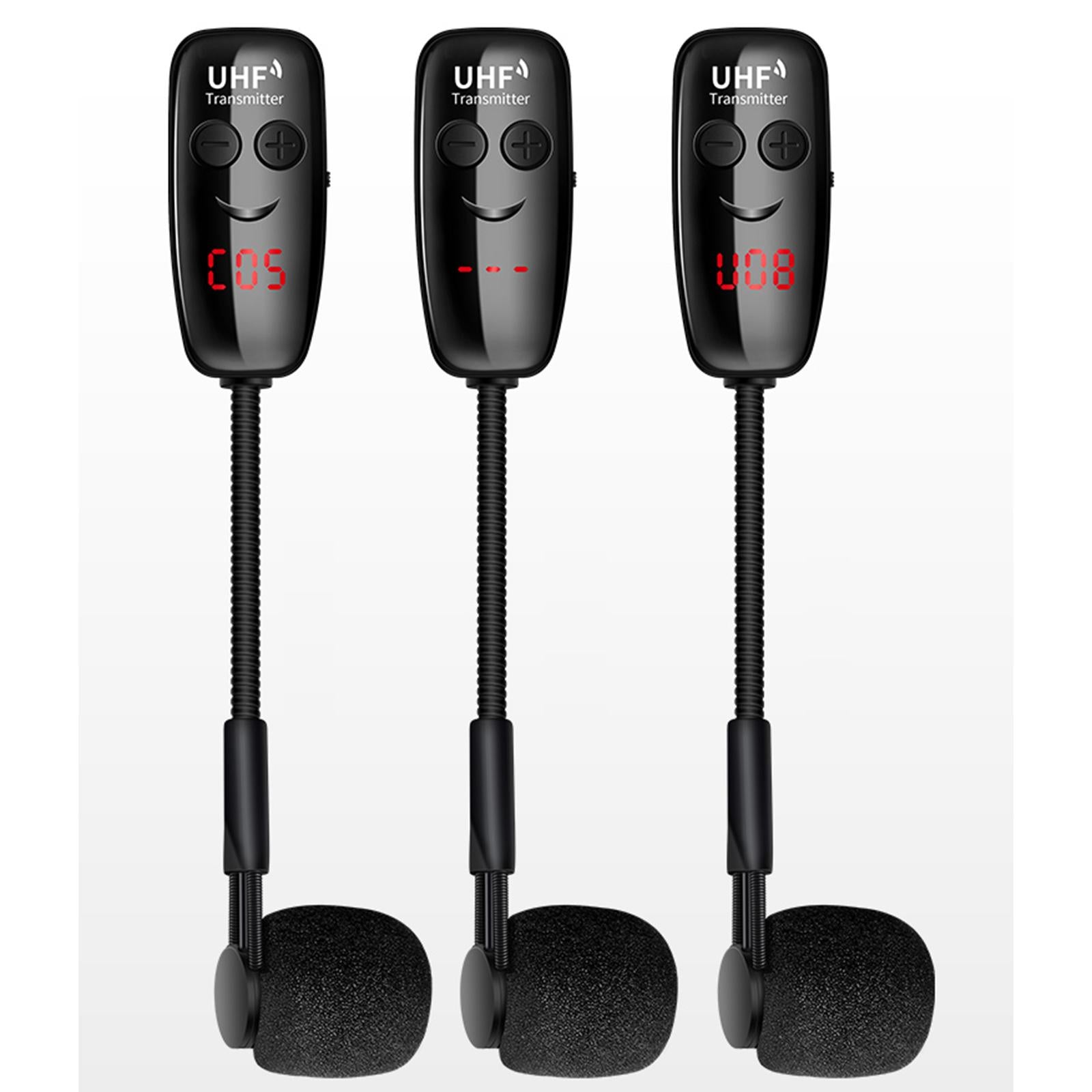 UHF Professional Microphone W/ Display Wireless Microphone 160ft Range