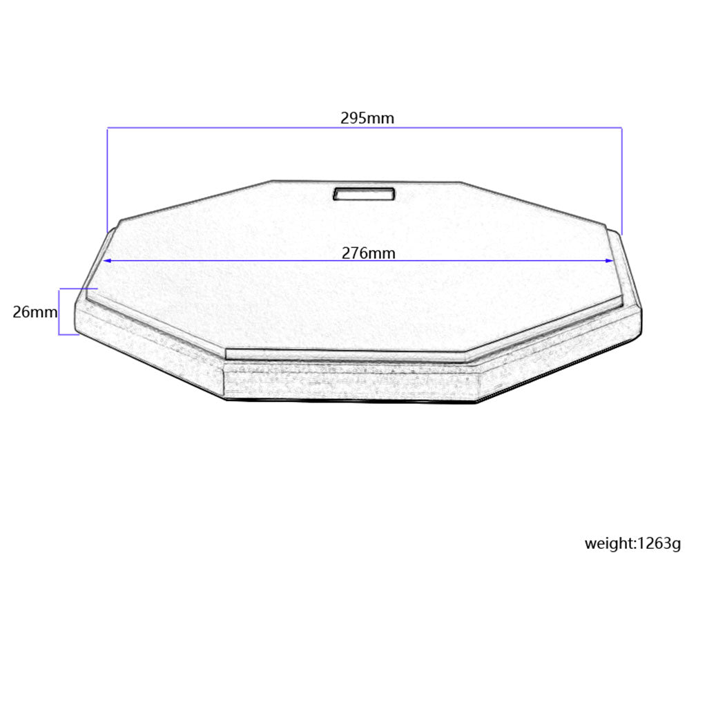 Rubber Practice Drum Pad Shock Absorption Practice Snare Drum for Students