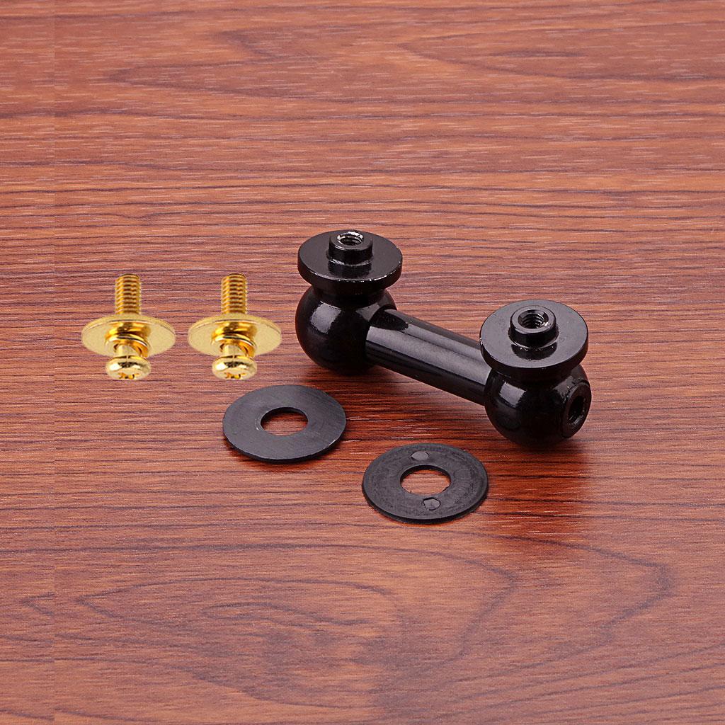 Two Side Snare Drum Lugs with Mounting Screws for Snare Drum Parts Black