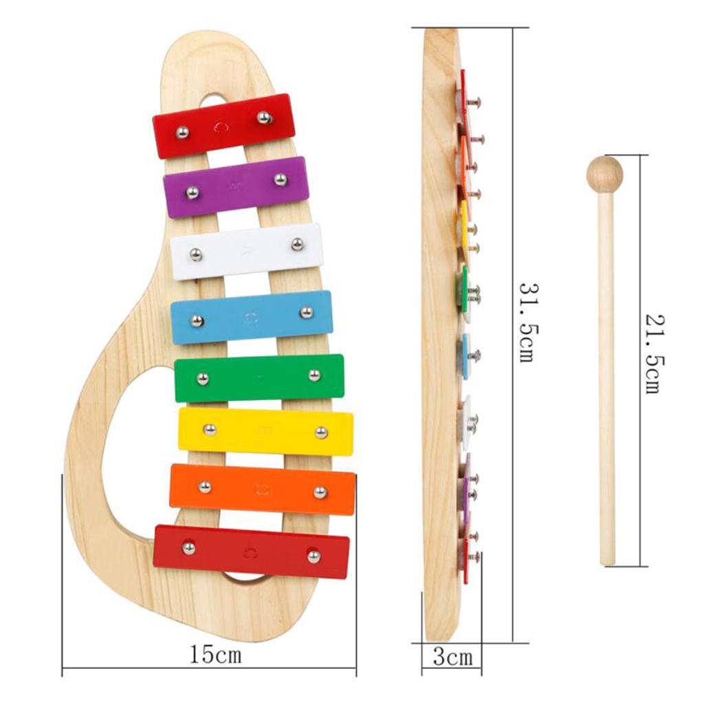 Multi-Colored Kids Xylophone Toy 8 Tones Training Musical for Child Kids