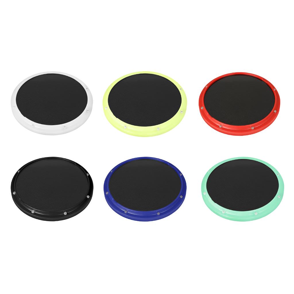 Drum Practice Pad, 12 inch Mute Instruments Accessory for Music Enthusiast white
