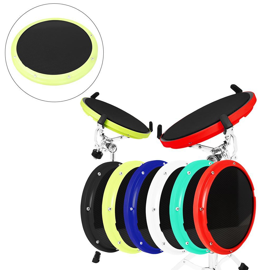 Drum Practice Pad, 12 inch Mute Instruments Accessory for Music Enthusiast yellow