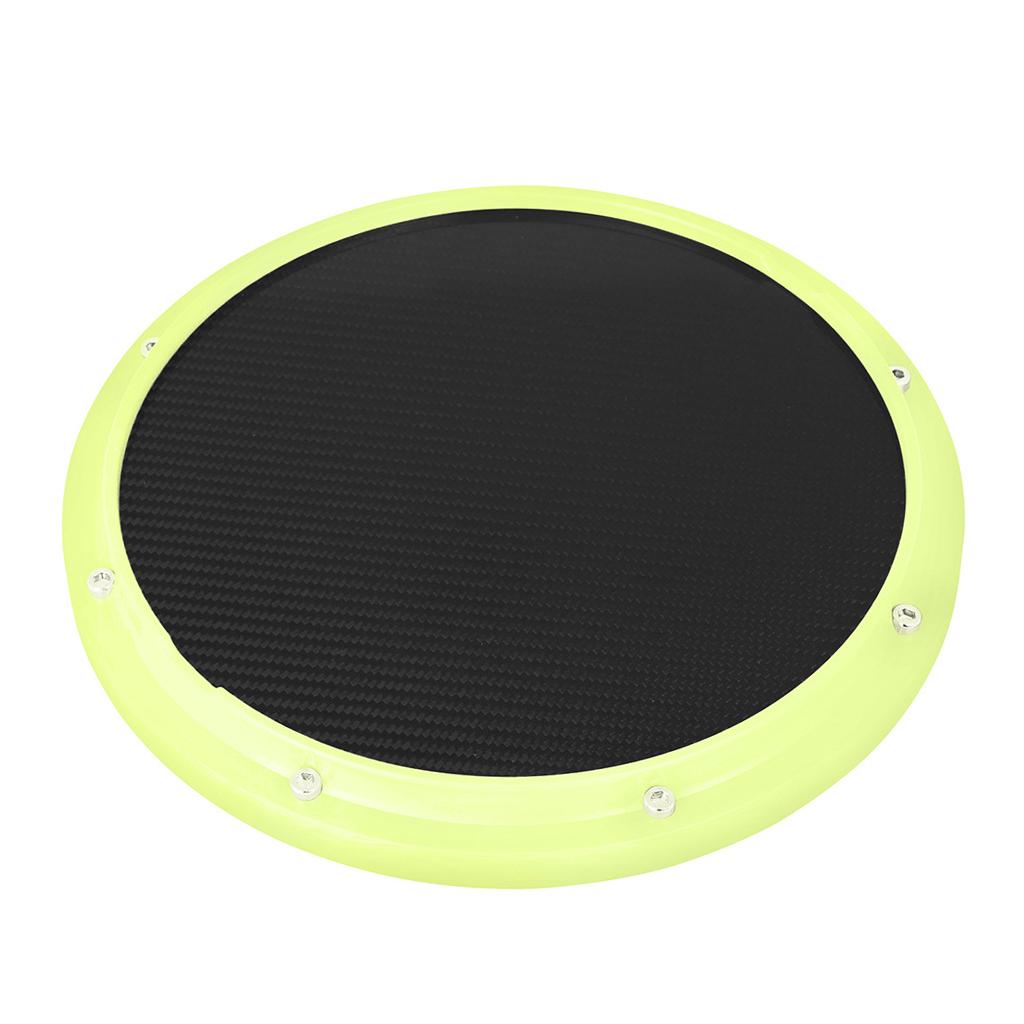 Drum Practice Pad, 12 inch Mute Instruments Accessory for Music Enthusiast yellow