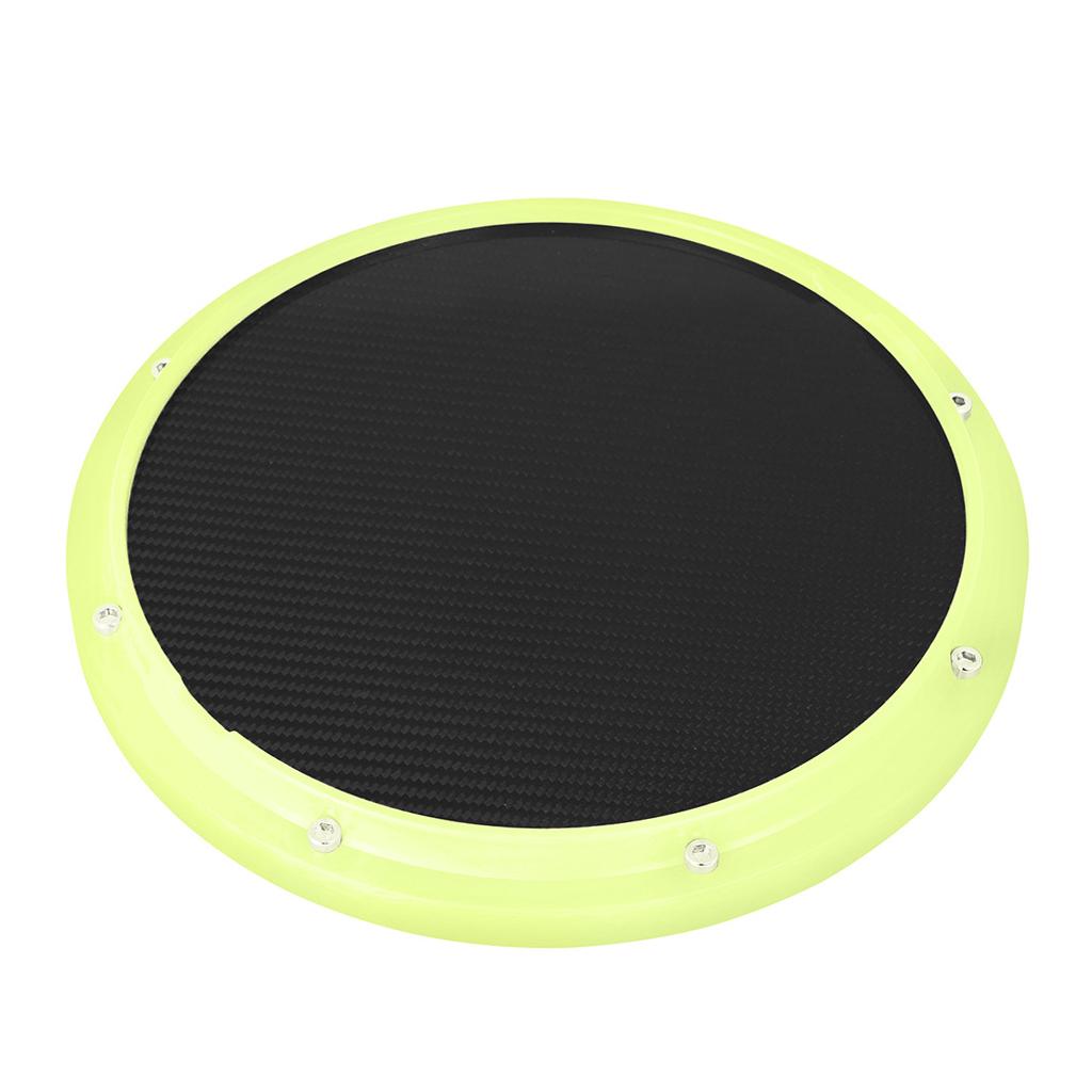 Drum Practice Pad, 12 inch Mute Instruments Accessory for Music Enthusiast yellow