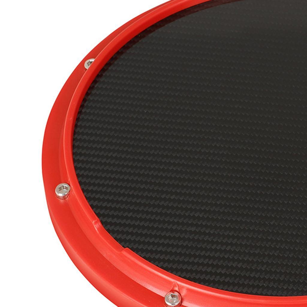 Drum Practice Pad, 12 inch Mute Instruments Accessory for Music Enthusiast red