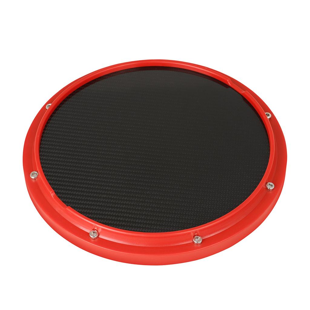 Drum Practice Pad, 12 inch Mute Instruments Accessory for Music Enthusiast red