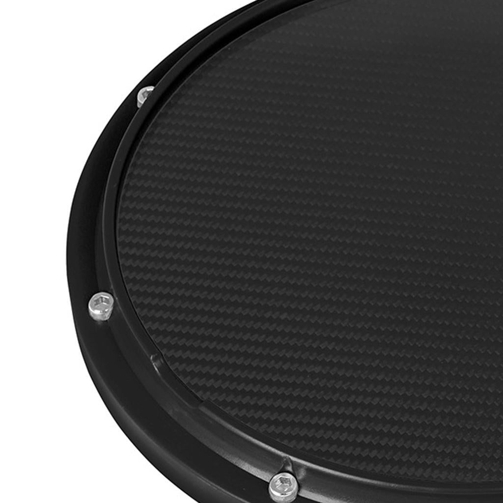 Drum Practice Pad, 12 inch Mute Instruments Accessory for Music Enthusiast black