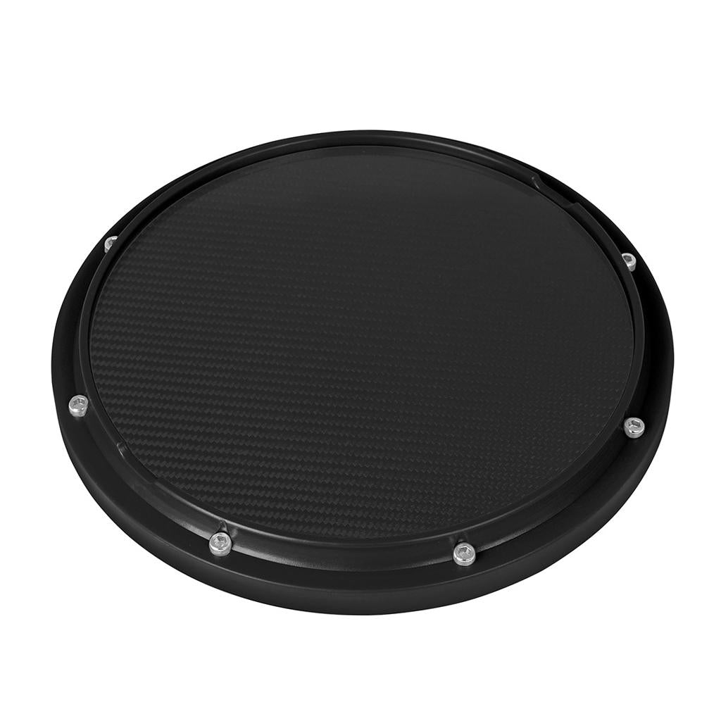 Drum Practice Pad, 12 inch Mute Instruments Accessory for Music Enthusiast black
