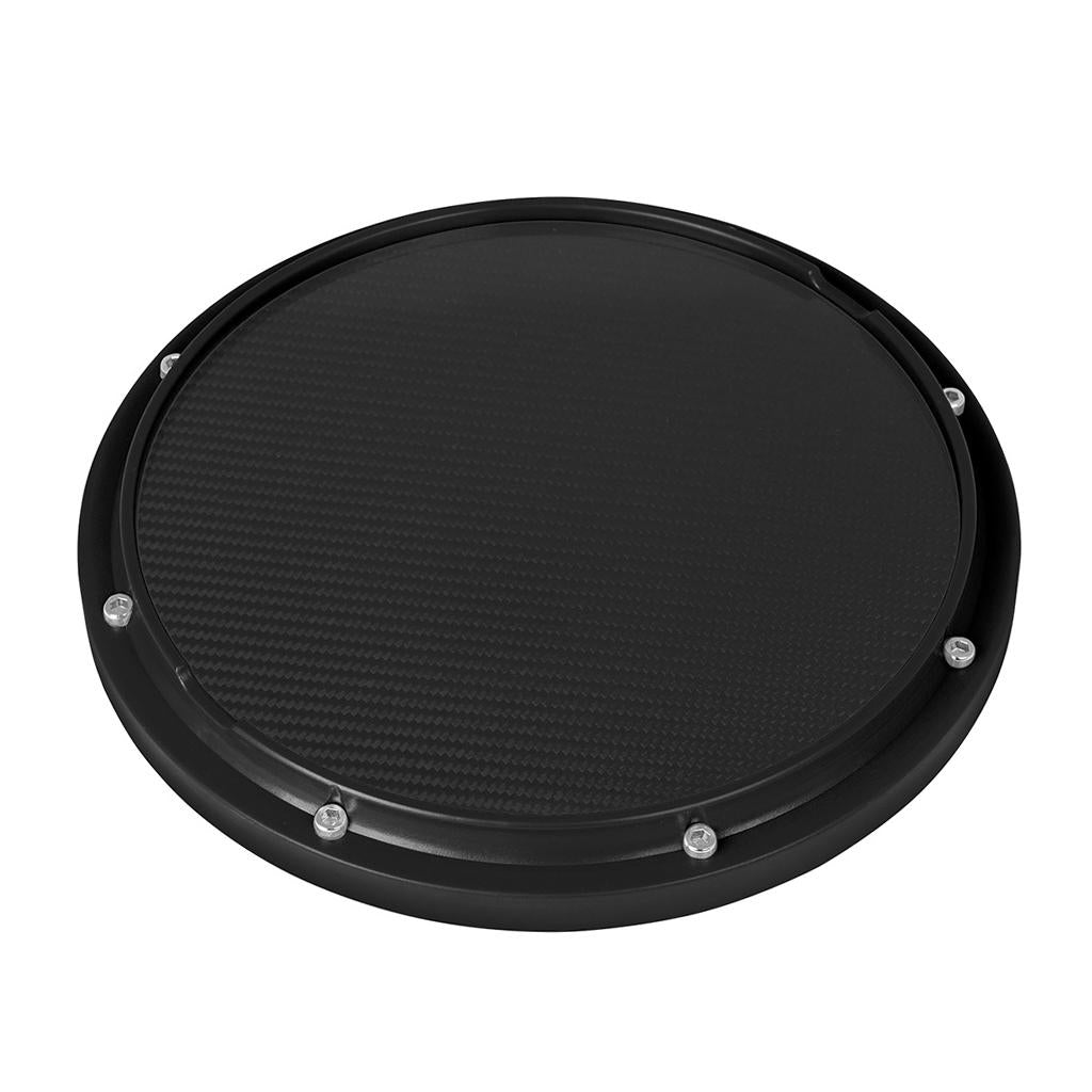 Drum Practice Pad, 12 inch Mute Instruments Accessory for Music Enthusiast black