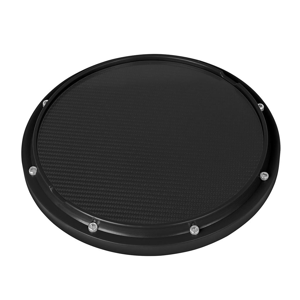 Drum Practice Pad, 12 inch Mute Instruments Accessory for Music Enthusiast black