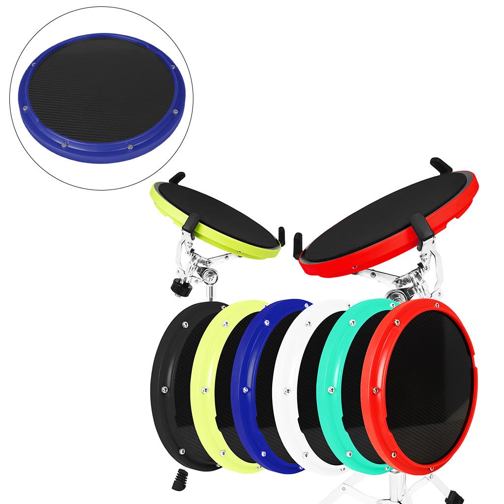 Drum Practice Pad, 12 inch Mute Instruments Accessory for Music Enthusiast blue