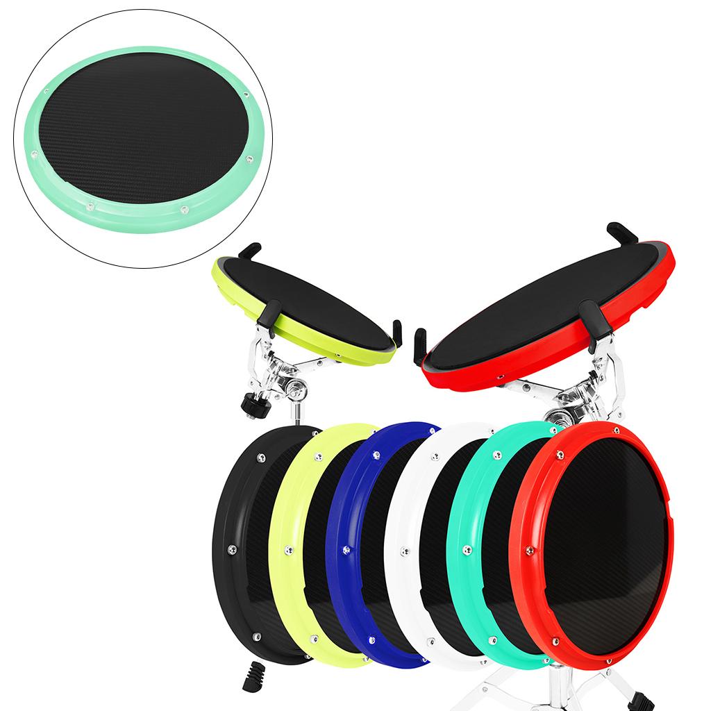 Drum Practice Pad, 12 inch Mute Instruments Accessory for Music Enthusiast cyan