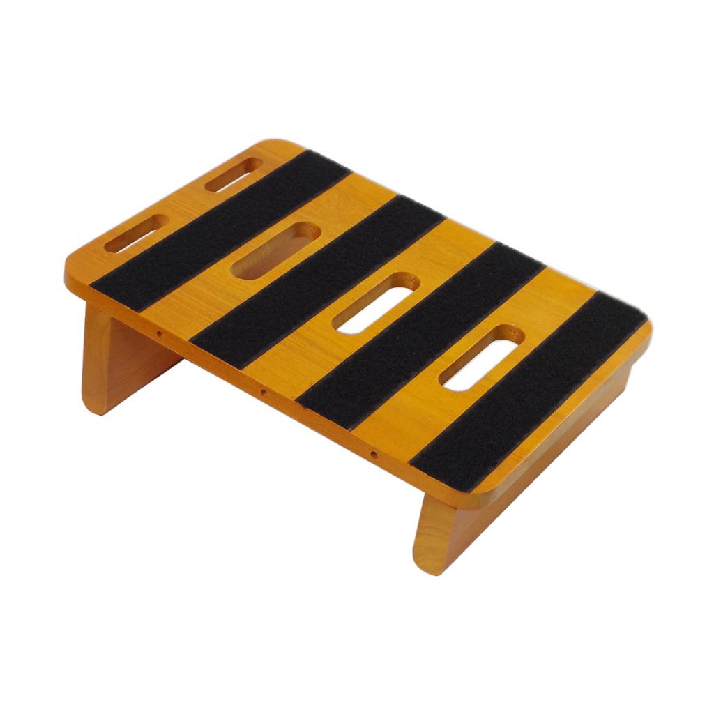 Wood Guitar Pedal Board Bass Stomp Pedals Pedalboard Anti-Slip Hide Cable