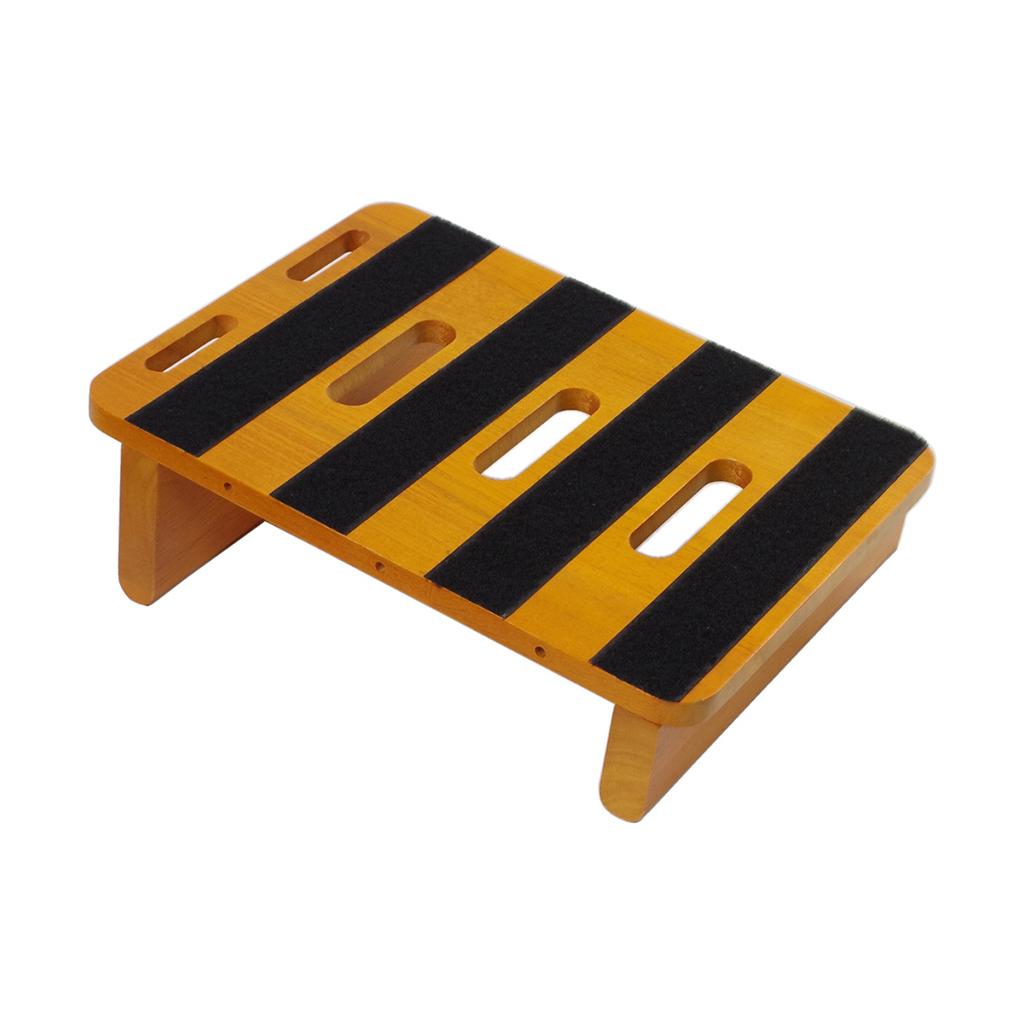 Wood Guitar Pedal Board Bass Stomp Pedals Pedalboard Anti-Slip Hide Cable