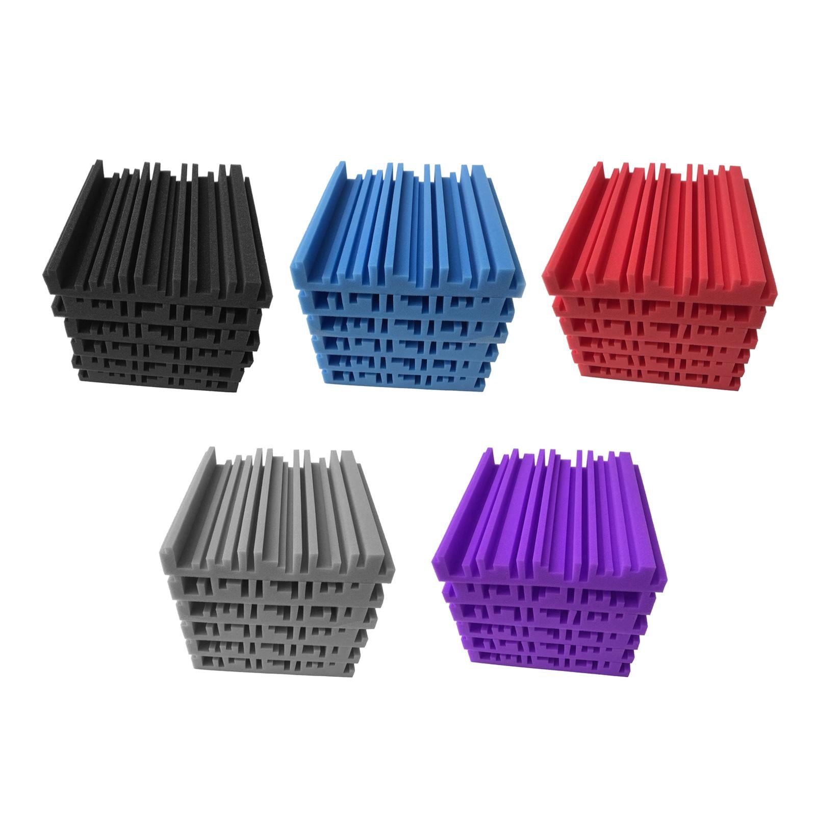 6pcs 30X30X5CM Soundproofing Acoustic Foam  Noise Sound-Absorbing Black