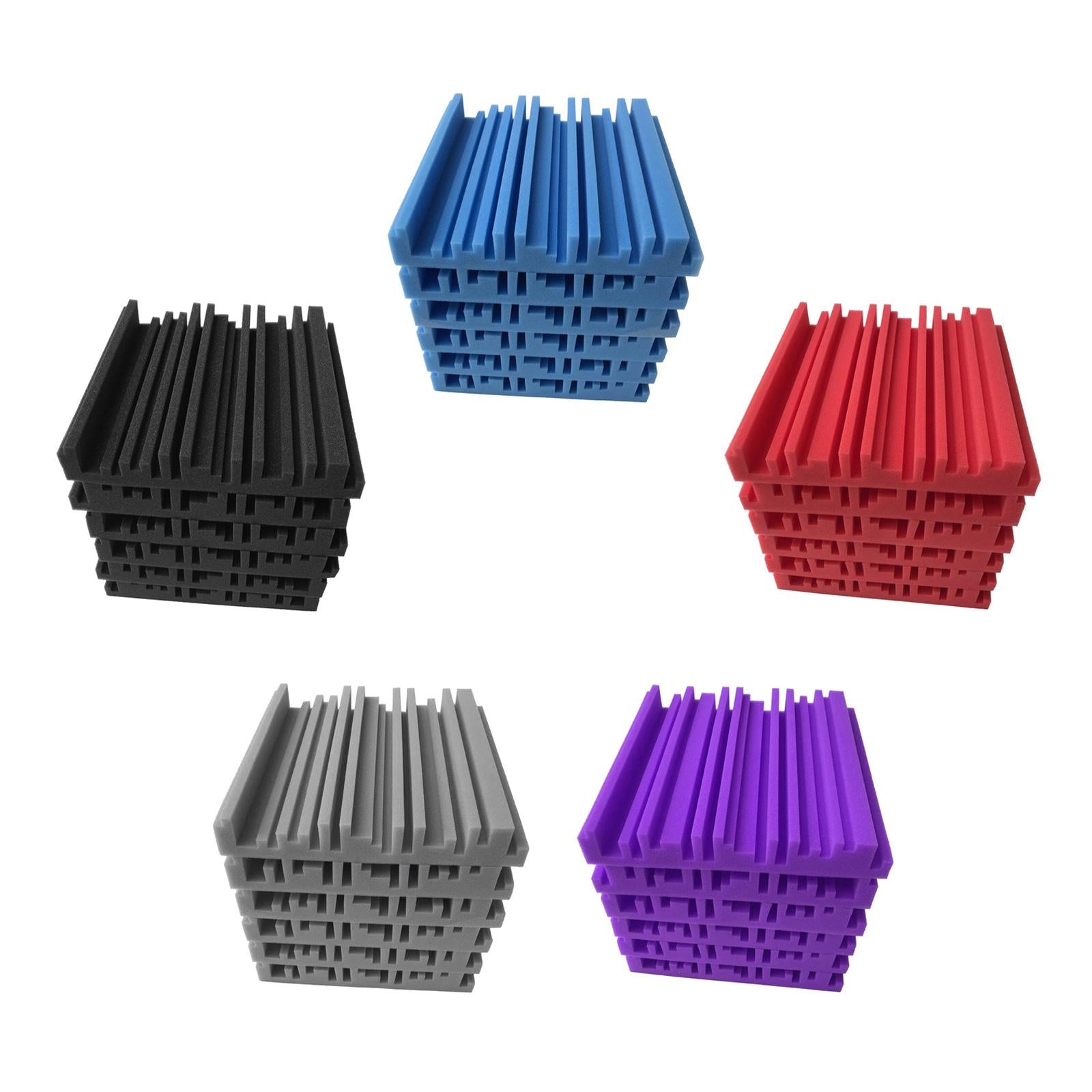 6pcs 30X30X5CM Soundproofing Acoustic Foam  Noise Sound-Absorbing Black