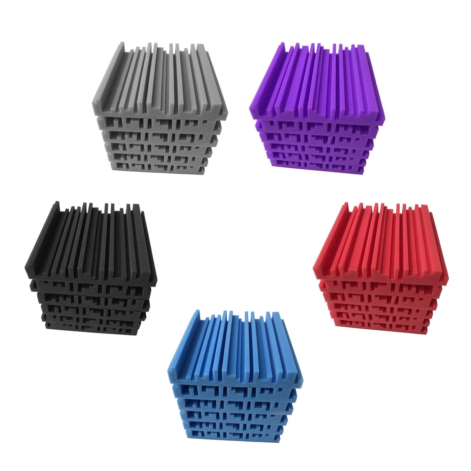 6pcs 30X30X5CM Soundproofing Acoustic Foam  Noise Sound-Absorbing Black